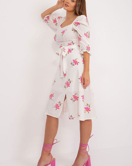 Robe midi fleurs légères