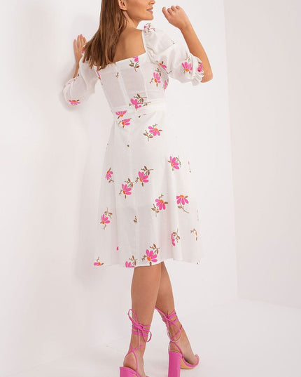 Robe midi fleurs légères