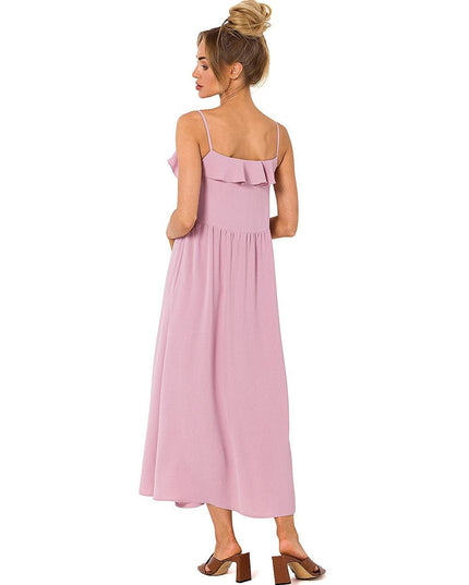 Robe midi évasée à volants