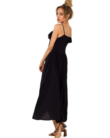 Robe midi évasée à volants