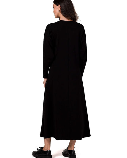 Robe longue maille décolletée