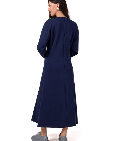 Robe longue maille décolletée