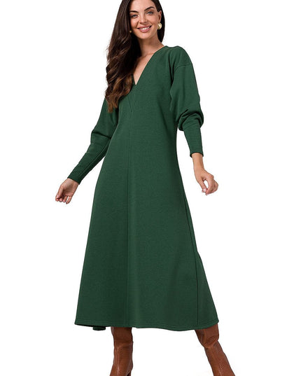 Robe longue maille décolletée