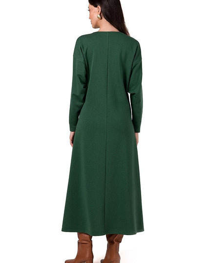 Robe longue maille décolletée