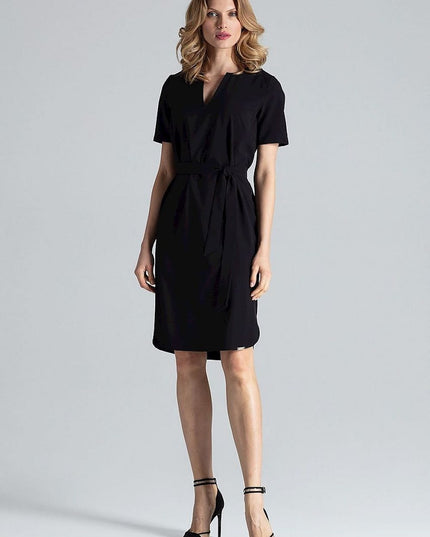 Robe mi-longue nouée imprimée