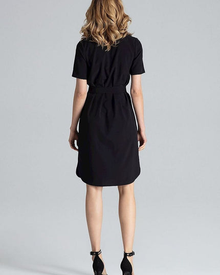 Robe mi-longue nouée imprimée