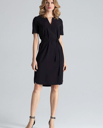 Robe mi-longue nouée imprimée