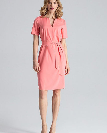 Robe mi-longue nouée imprimée