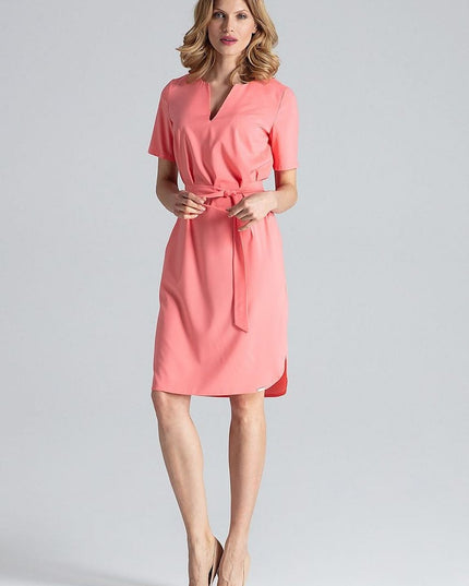 Robe mi-longue nouée imprimée