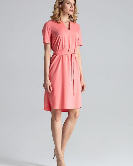 Robe mi-longue nouée imprimée