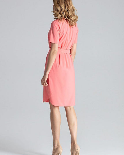 Robe mi-longue nouée imprimée