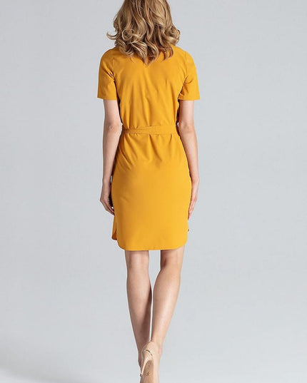 Robe mi-longue nouée imprimée