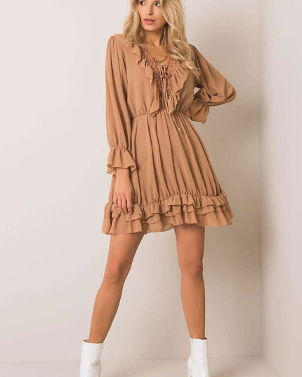 Robe évasée à manches longues