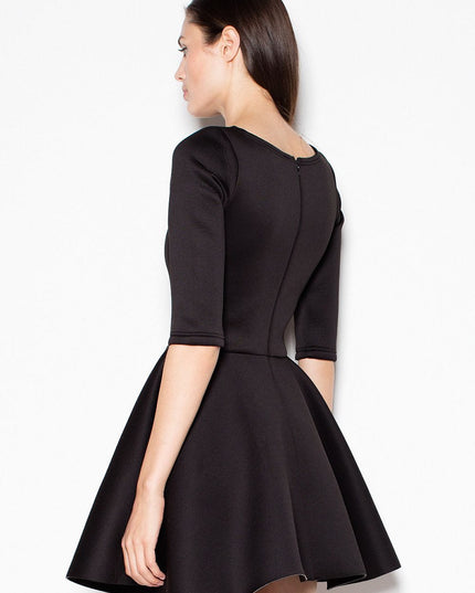Robe évasée manches 3/4