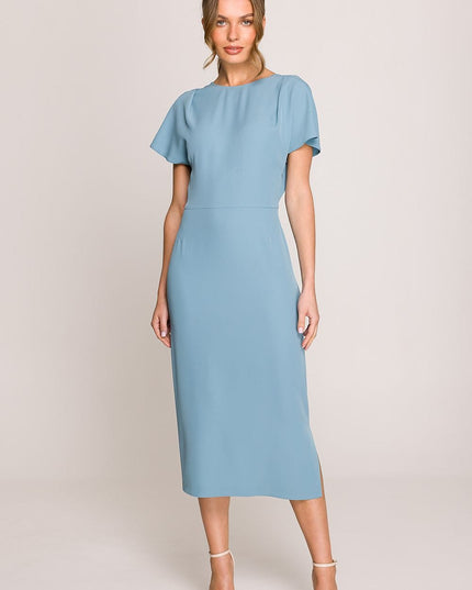 Robe midi élégante bleu ciel