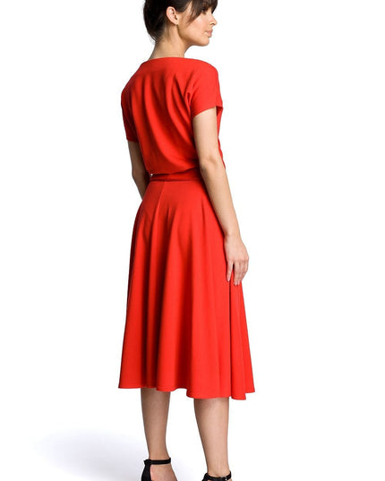 Robe évasée avec ceinture