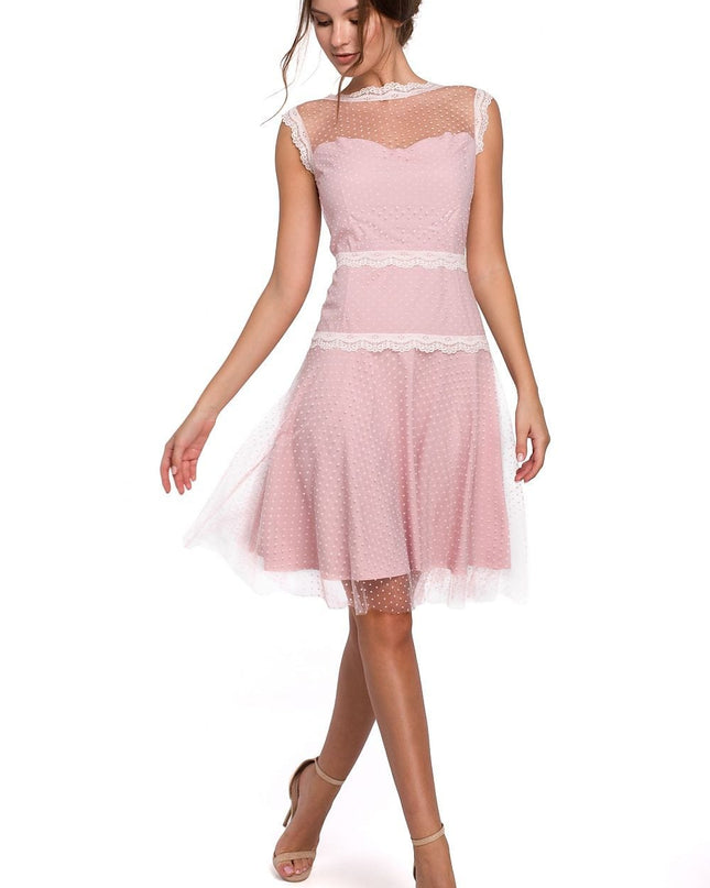 Robe élégante en tulle rose