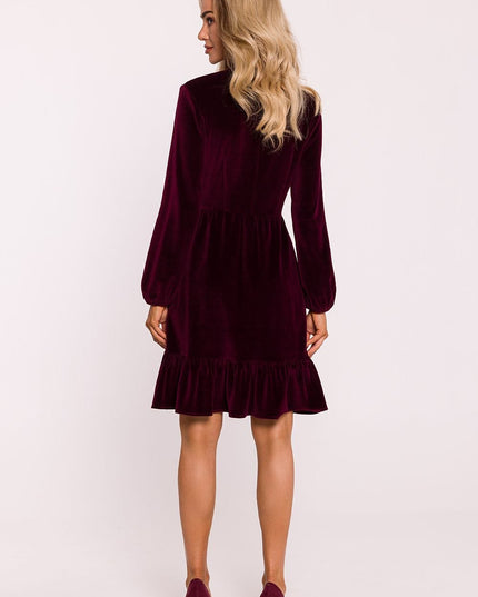 Robe élégante en velours vert