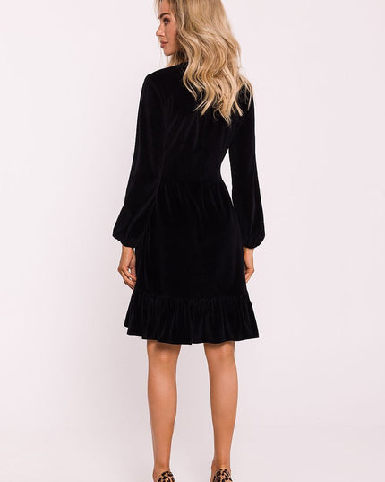 Robe élégante en velours vert