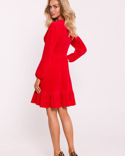 Robe élégante en velours vert