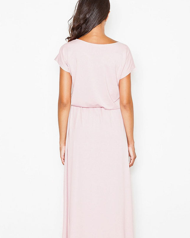 Robe décontractée rose asymétrique