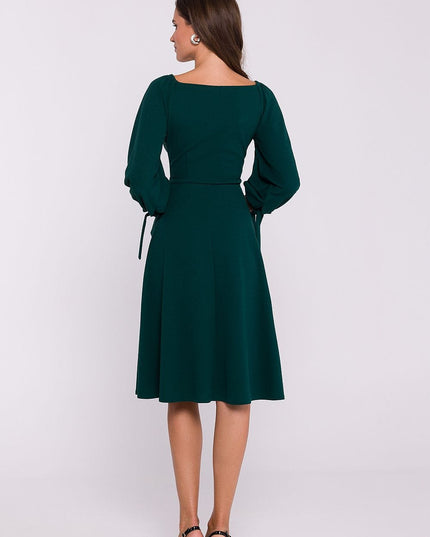 Robe verte élégante en maille