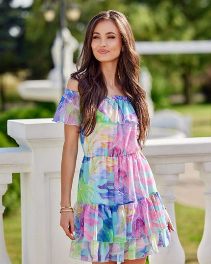 Robe courte imprimé floral