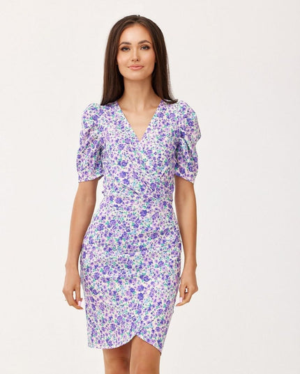 Robe courte à manches volants