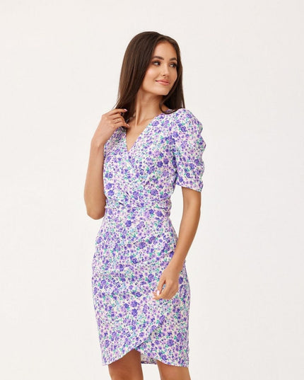 Robe courte à manches volants