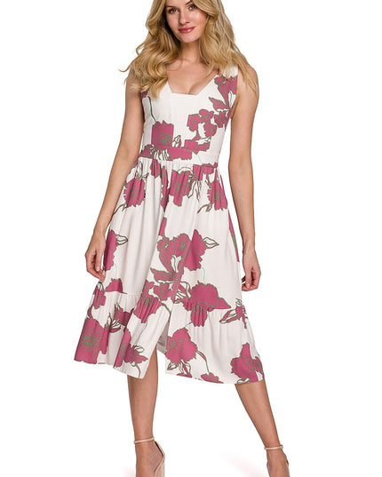 Robe midi florale élégante