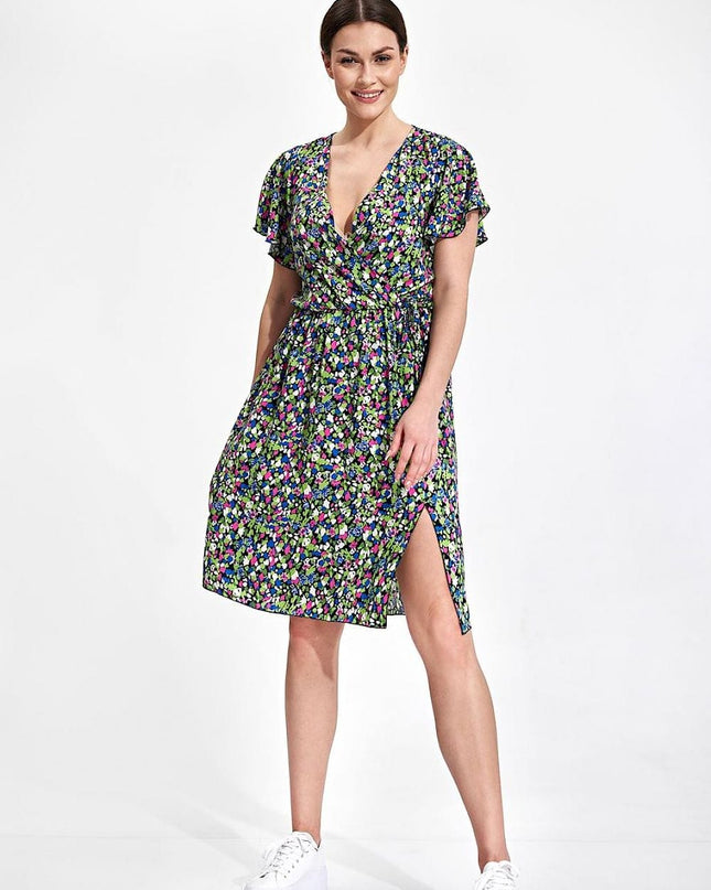 Robe midi à fleurs