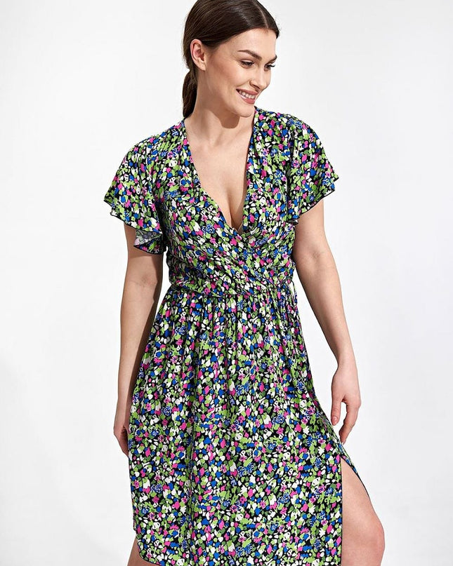 Robe midi à fleurs