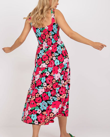 Robe été fleurs colorées