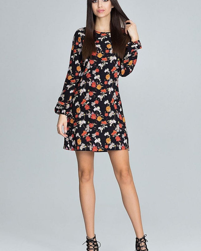 Robe courte à motifs floraux