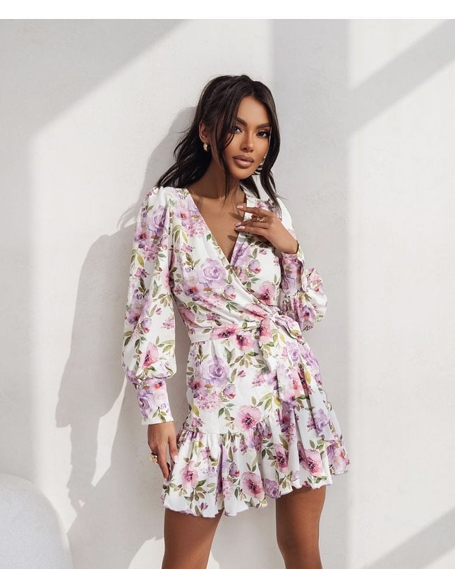 Robe courte fleurs romantique