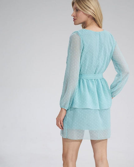 Robe mousseline manches longues