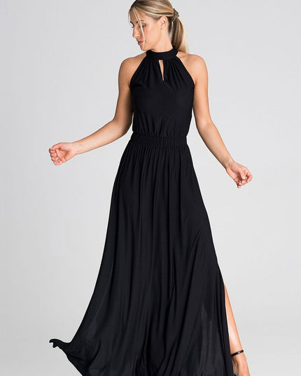 Robe longue élégante sans manches