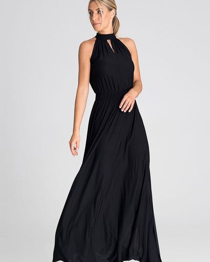 Robe longue élégante sans manches