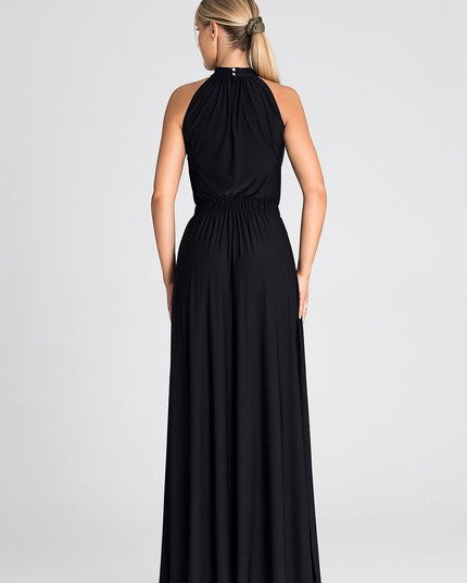 Robe longue élégante sans manches