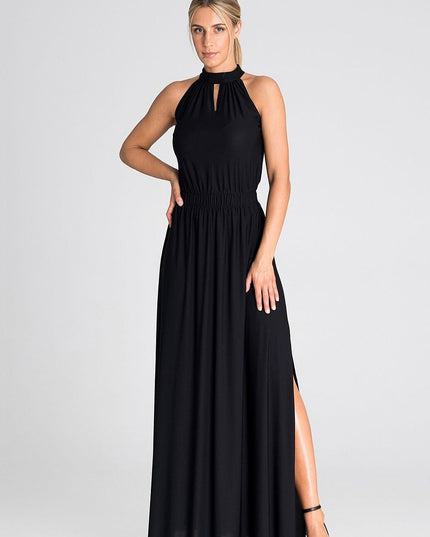 Robe longue élégante sans manches