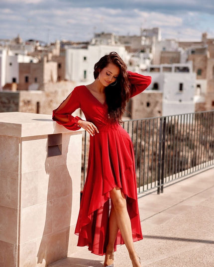 Robe longue asymétrique élégante