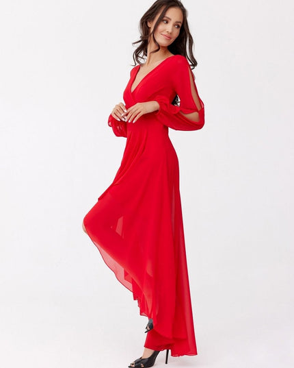 Robe longue asymétrique élégante