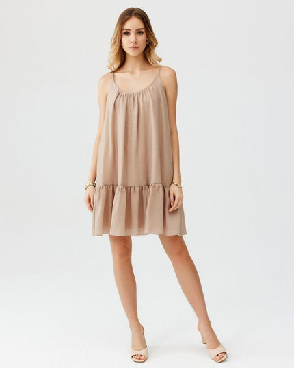 Robe blanche d'été sans bretelles