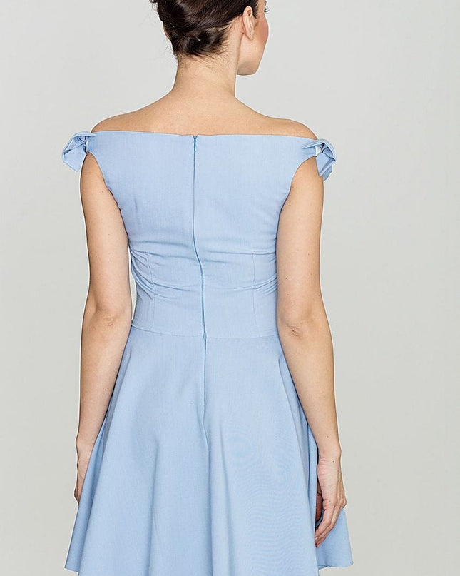 Robe bleue élégante à nœuds