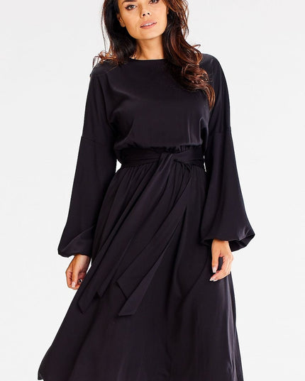 Robe ample manches longues noir