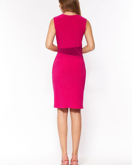 Robe portefeuille avec ceinture contrastée