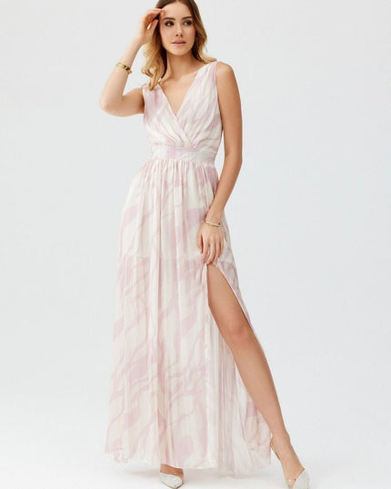 Robe longue en mousseline