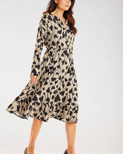 Robe midi à manches longues