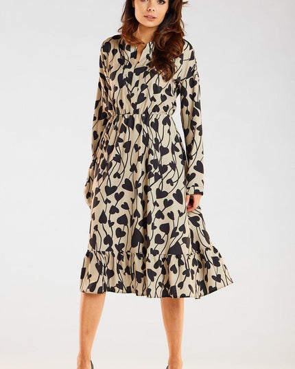 Robe midi à manches longues