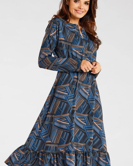 Robe midi à manches longues